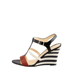 kate spade new york
irina patent striped wedge sandal